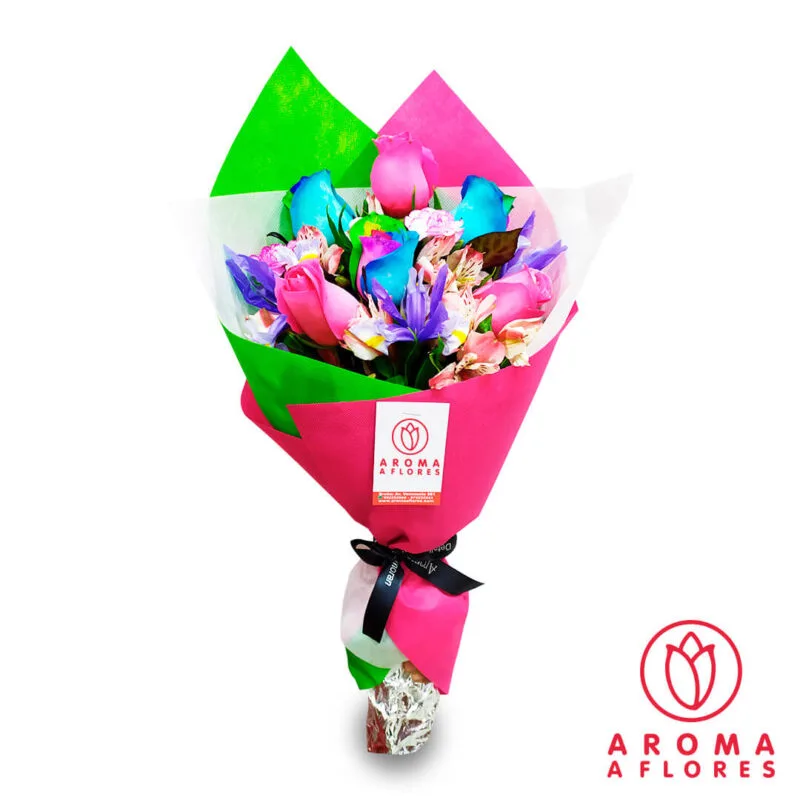 ramo-3-rosas-arcoiris-pink-aromaaflores