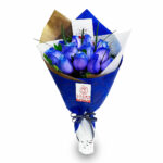 Ramo 12 Rosas Azules Liriope