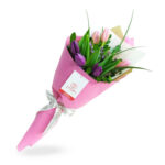 Ramo 6 Tulipanes Fucsia y Lila