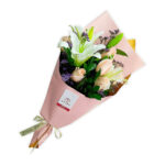 Ramo Lilium y 6 Rosas Rosadas