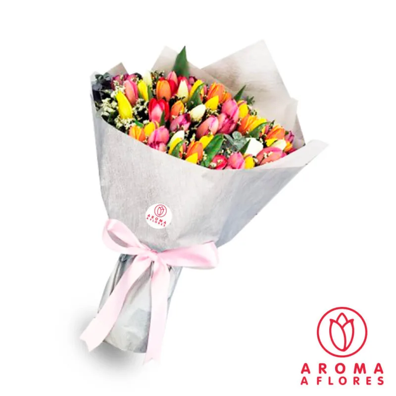 ramo-50-tulipanes-aromaaflores
