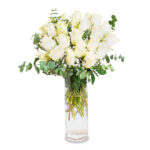 Florero con 24 Rosas Blancas