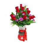 Florero 12 Rosas