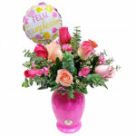 Florero 12 rosas primavera