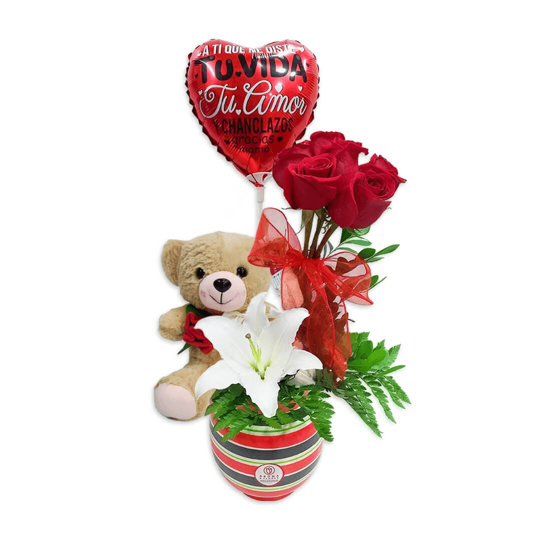 Florero osa y topiario Florero osa y topiario - Imagen 1