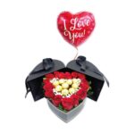Box corazón Ferrero y globo