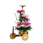 Carreta 3 gerberas