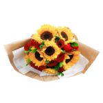 Ramo de 7 girasoles y 12 rosas - Imagen 2