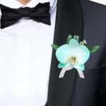 Botonier orquídea verde claro