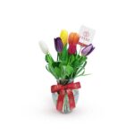 Florero valentino 6 tulipanes