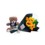 Ramo Girasoles y Teddy