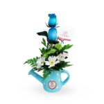 Regaderita 02 rosas turquesa