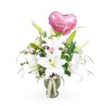 Florero lilium y claveles petit