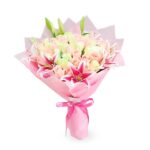 Ramo 50 rosas y lilium