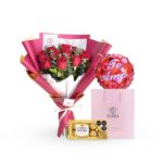 Pack ramo 12 rosas silver Amor