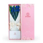 Caja 10 tulipanes azules