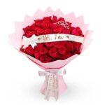 Ramo 50 rosas y coronita