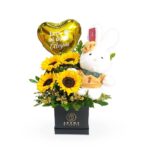 Box girasoles y conejo
