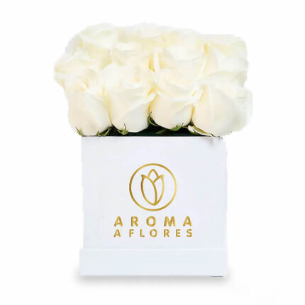 Box Blanco 16 Rosas Blancas