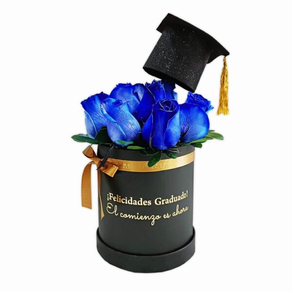 Box rosas azules graduado