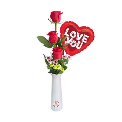 Florero 3 Rosas