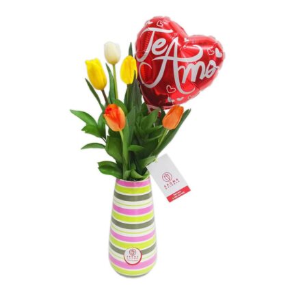 Florero-Rayas-5-Tulipanes-Aroma-a-flores