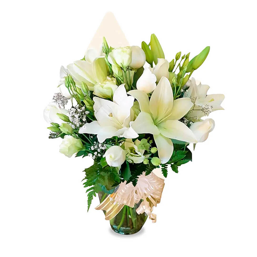 Florero-con-Lilium-y-12-Rosas.jpg Florero con Lilium y 12 Rosas - Imagen 1