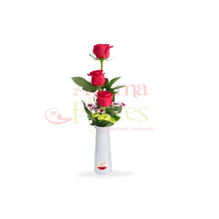 Florero tres rosas A