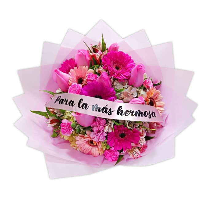 Ramo 5 gerberas y 7 rosas - Imagen 2
