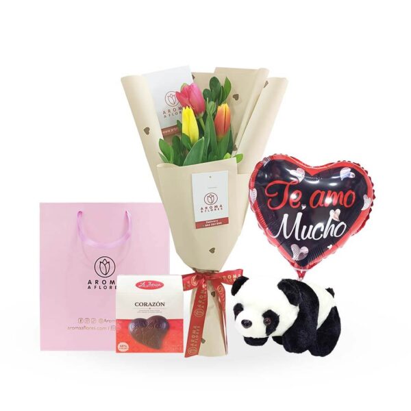 Pack ramo 3 tulipanes amor