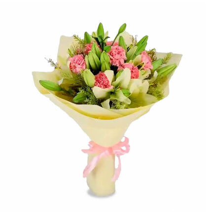Ramo 10 Claveles y Liliums
