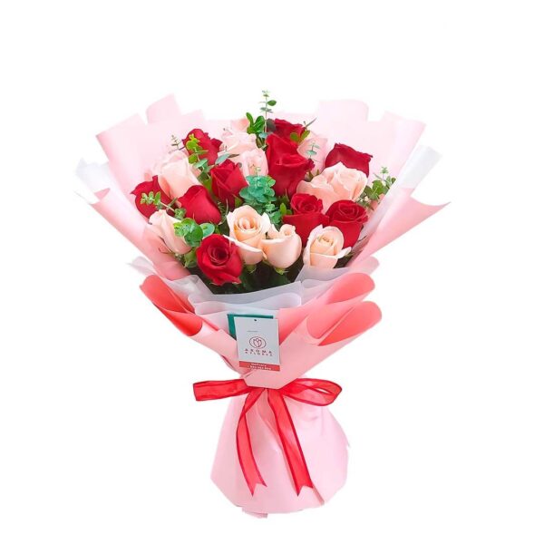 Ramo 24 rosas silver