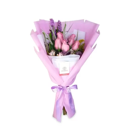 Ramo-6-rosas-purple-Aroma-a-flores