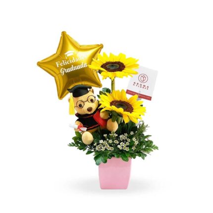 Arreglo 2 girasoles graduacion
