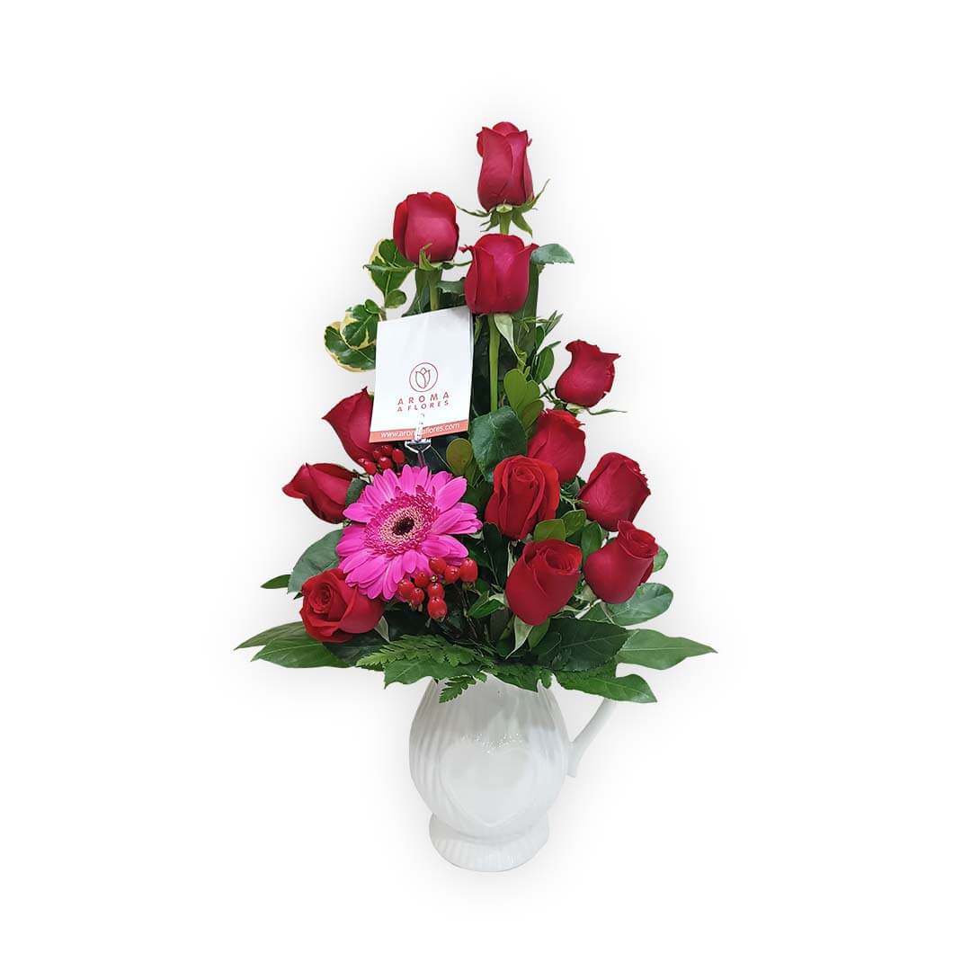 florero-12-rosas-me-enamoras-199.jpg Florero 12 rosas me enamoras - Imagen 1