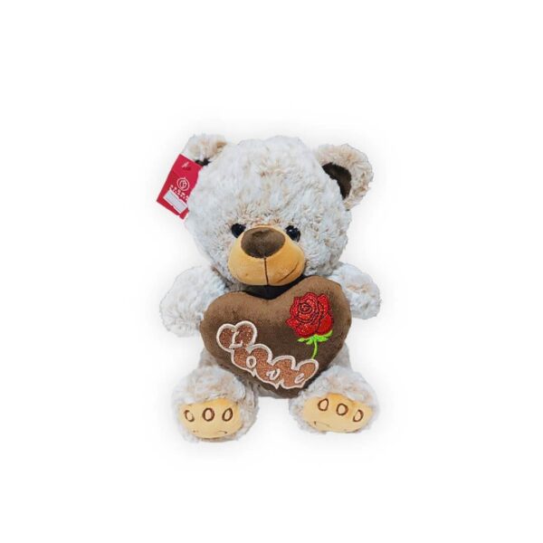 Oso corazon love rosa