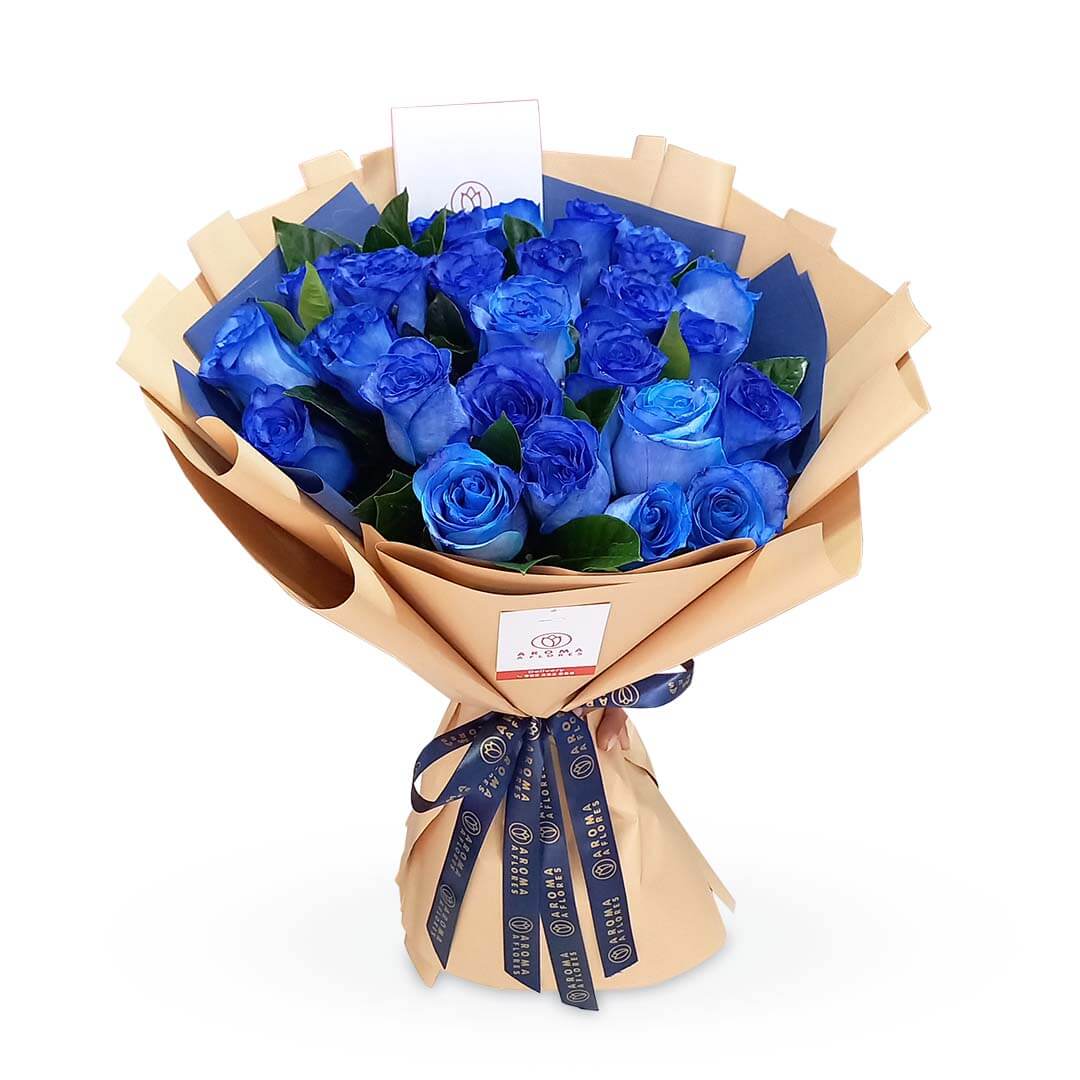 ramo 24 rosas azules (1) Ramo 24 Rosas Azules - Imagen 1