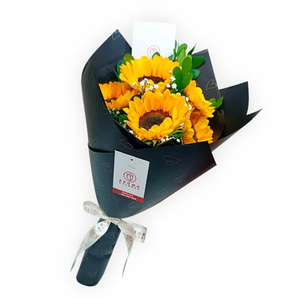 ramo-5-girasoles-black-Aroma-a-flores