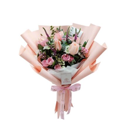 Ramo 6 rosas y mini rosas