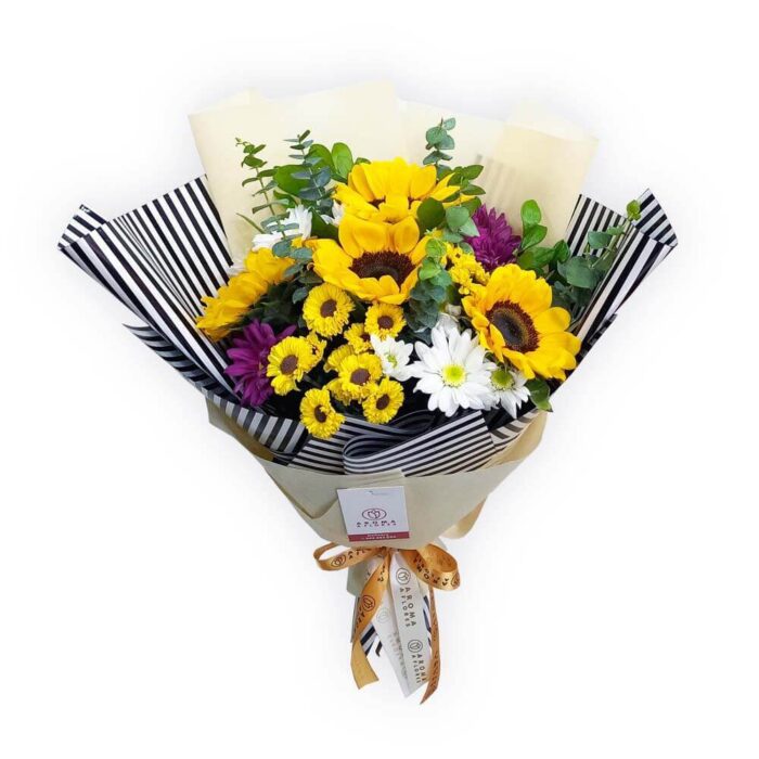 Ramo 4 girasoles y margaritas - Imagen 2