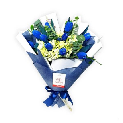 Ramo 10 Tulipanes azules