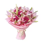 ramo 6 gerberas y lilium-Aroma-a-flores