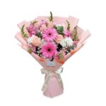 Ramo gerberas y rosas rosadas