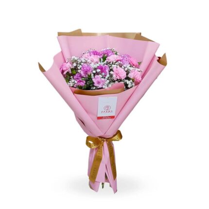 Ramo-Petit-claveles-lila-y-rosado-aroma-a-flores