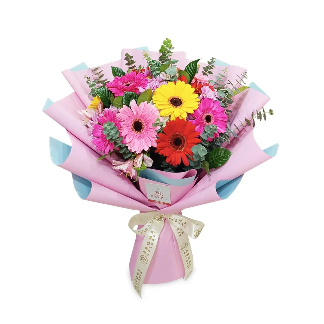 Ramo-12-Gerberas-colores Ramo-12-Gerberas-colores-Aroma-a-flores
